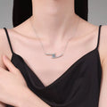 1 Carat Moissanite 925 Sterling Silver Necklace - Girly Tea