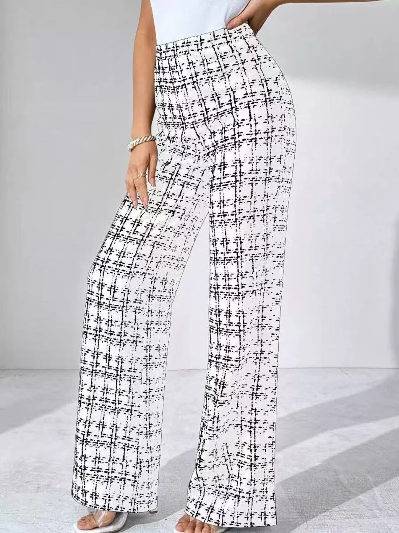 Plaid Wide Leg Pants - Girly Tea