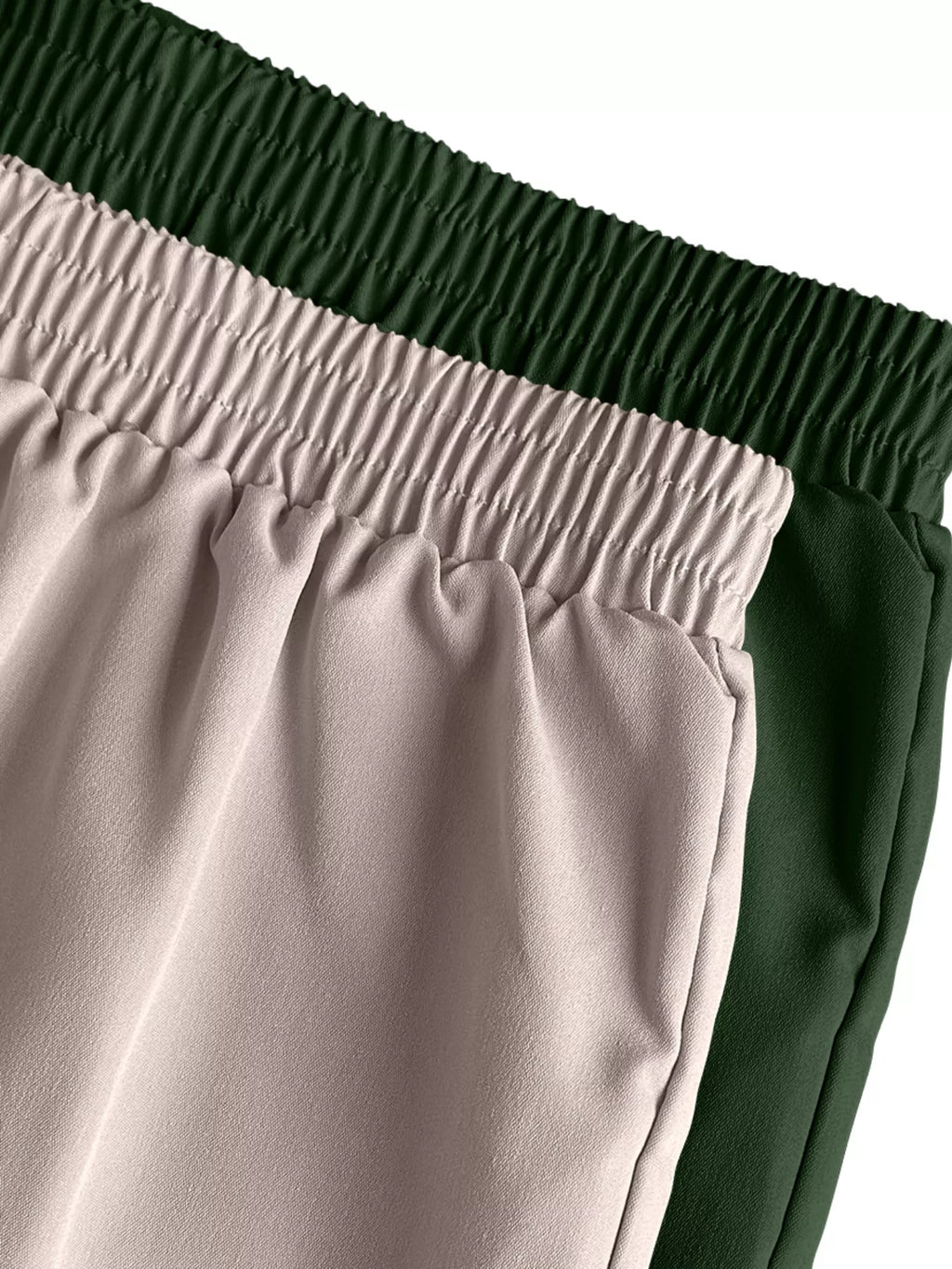 2 Piece Elastic Waist Cargo Pants - Girly Tea