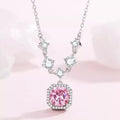 925 Sterling Silver Zircon Pendant Necklace - Girly Tea