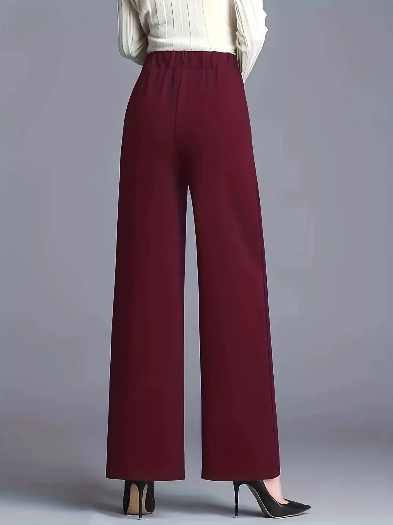 Wide Leg High Waist Pants - Girly Tea