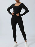 Twisted Backless Long Sleeve Jumpsuit - Girly Tea