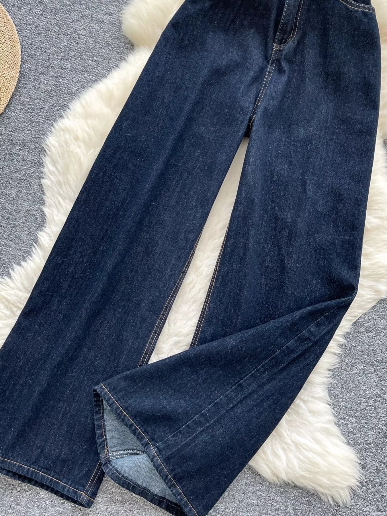 High Waist Wide Leg Jeans - Girly Tea