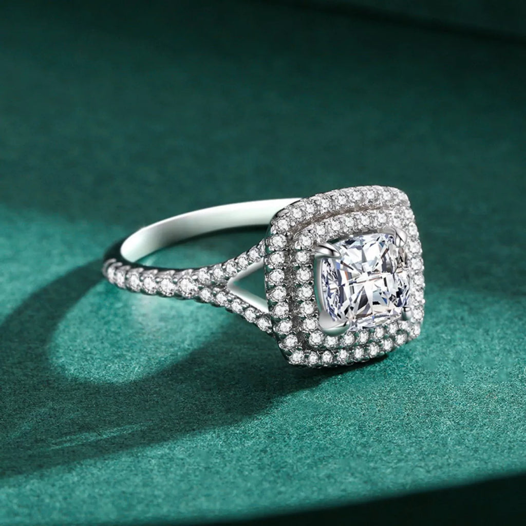 5 Carat Moissanite 925 Sterling Silver Ring - Girly Tea