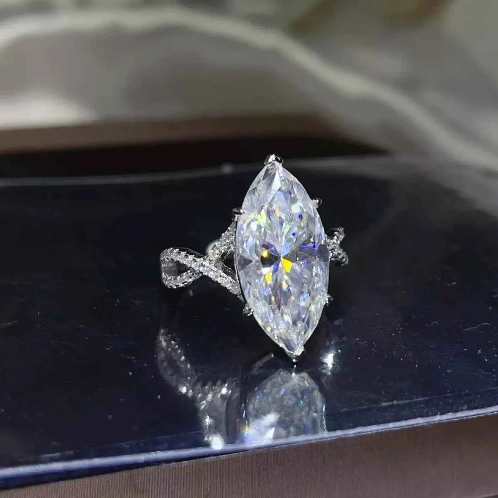 10 Carat Moissanite 925 Sterling Silver Ring