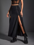 High Waist Slit Skirt - Girly Tea