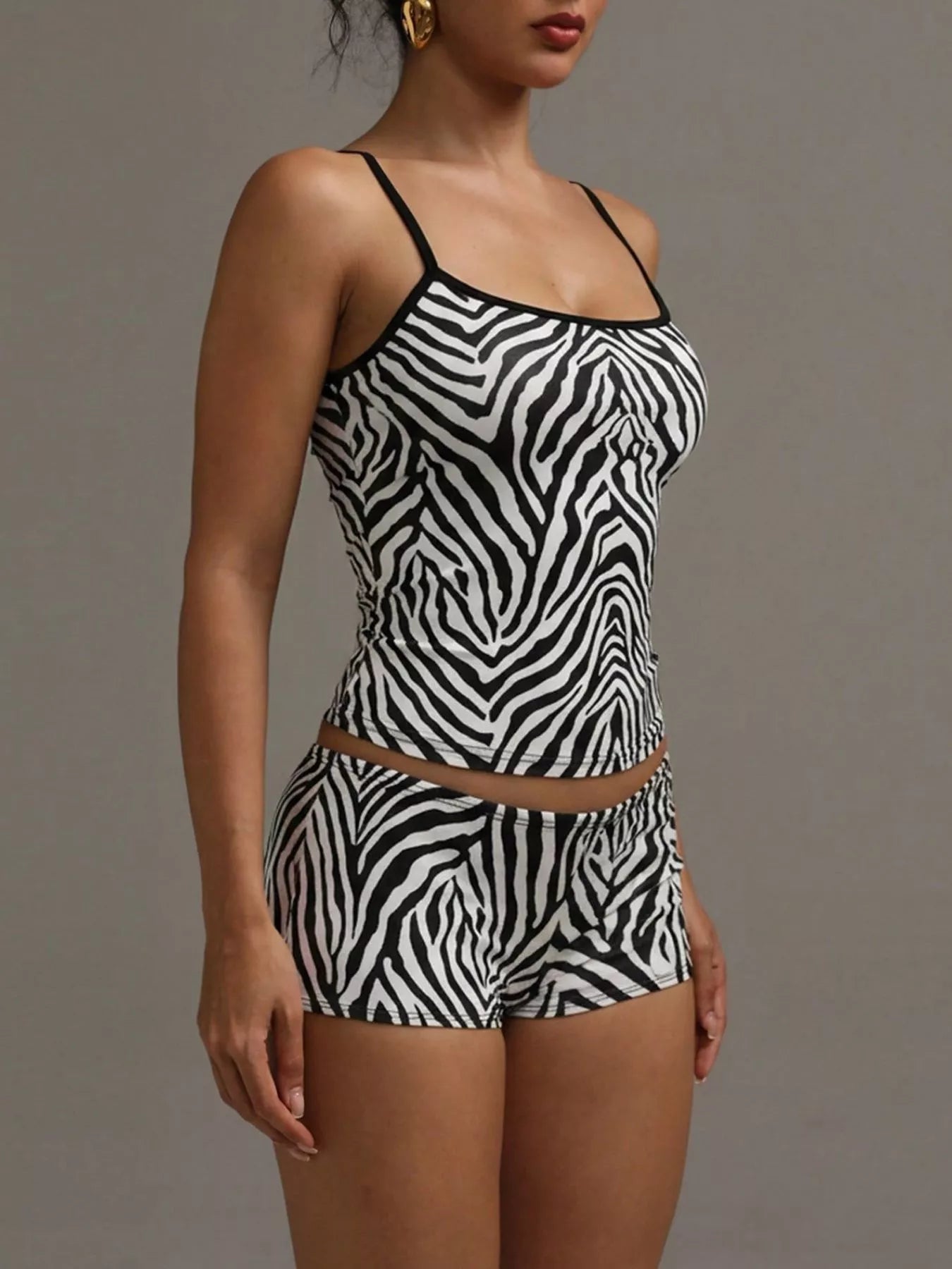 Leopard Print Cami ad Shorts Set - Girly Tea