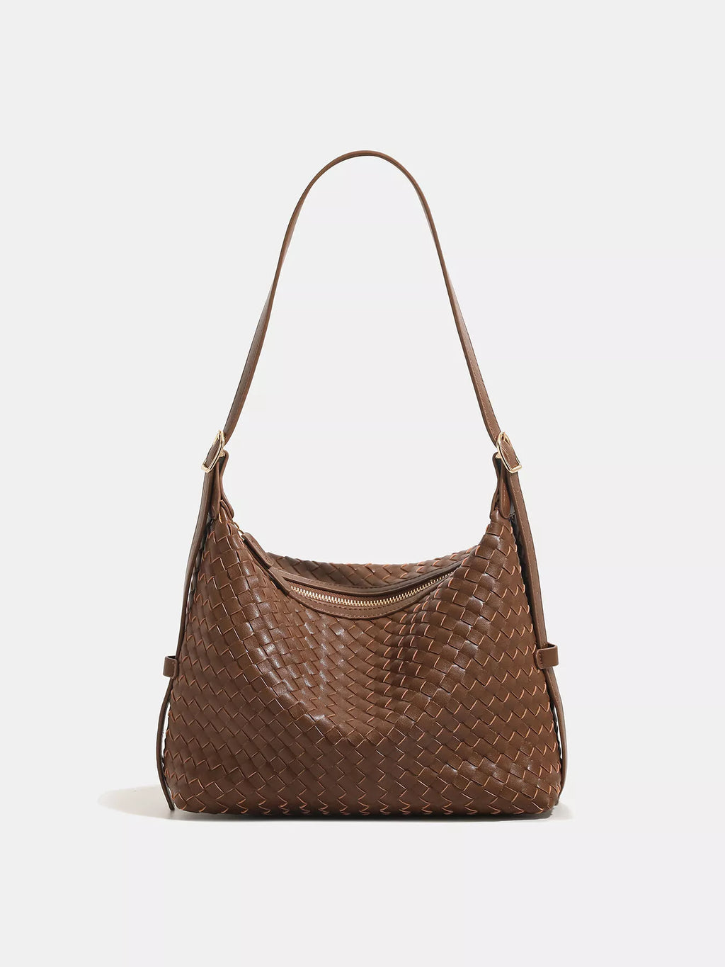 Woven PU Leather Shoulder Bag - Girly Tea