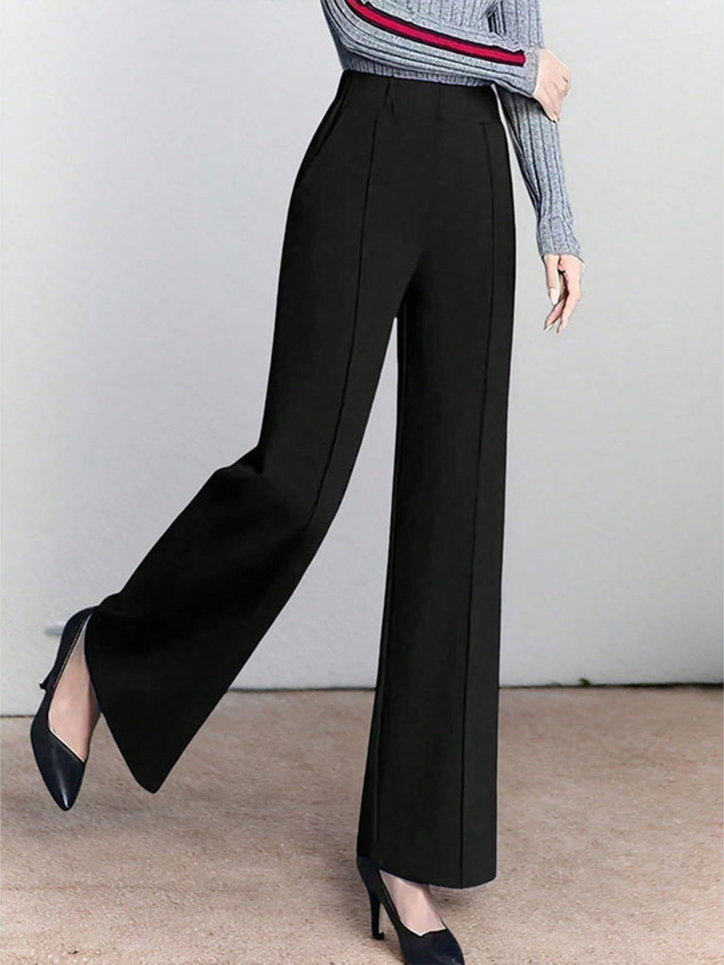 High-Waisted Wide Leg Pants - Girly Tea