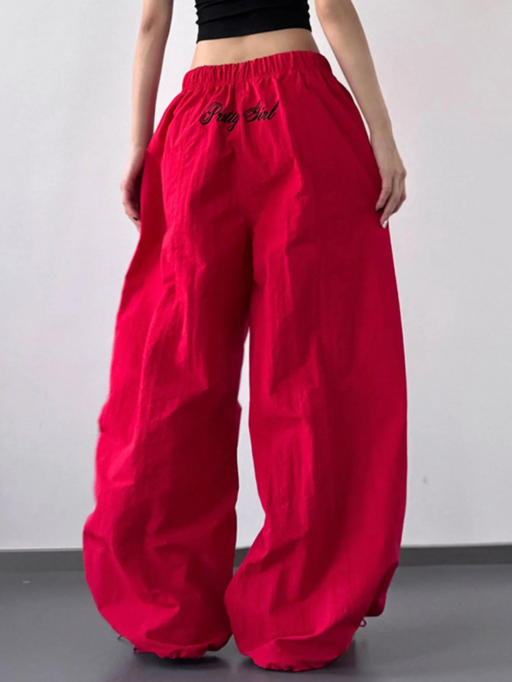 Drawstring Wide Leg Pants - Girly Tea
