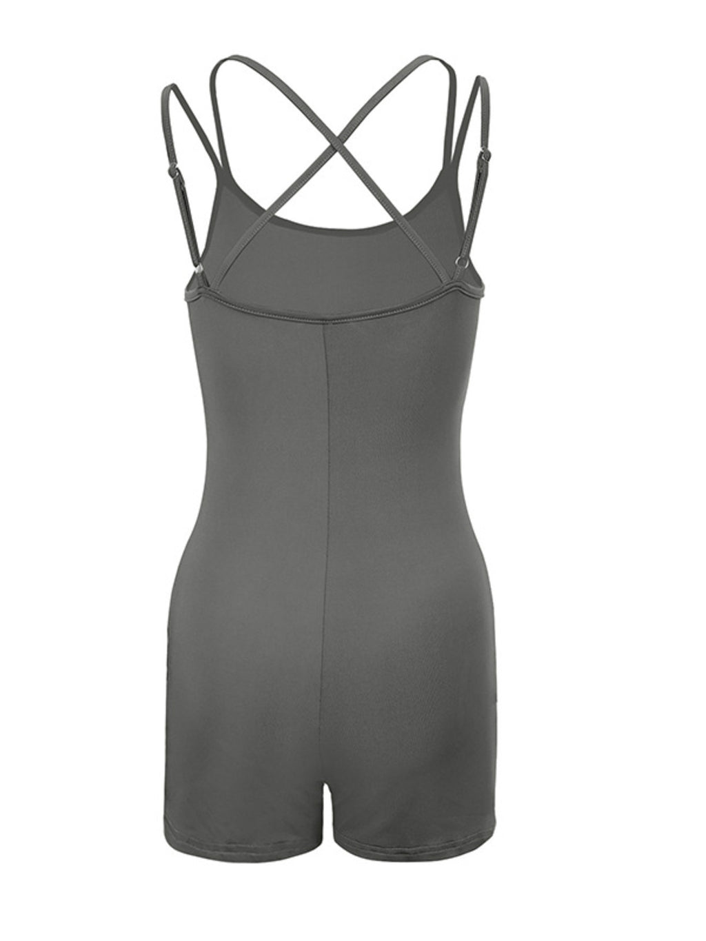 Double Spaghetti Strap Active Romper - Girly Tea