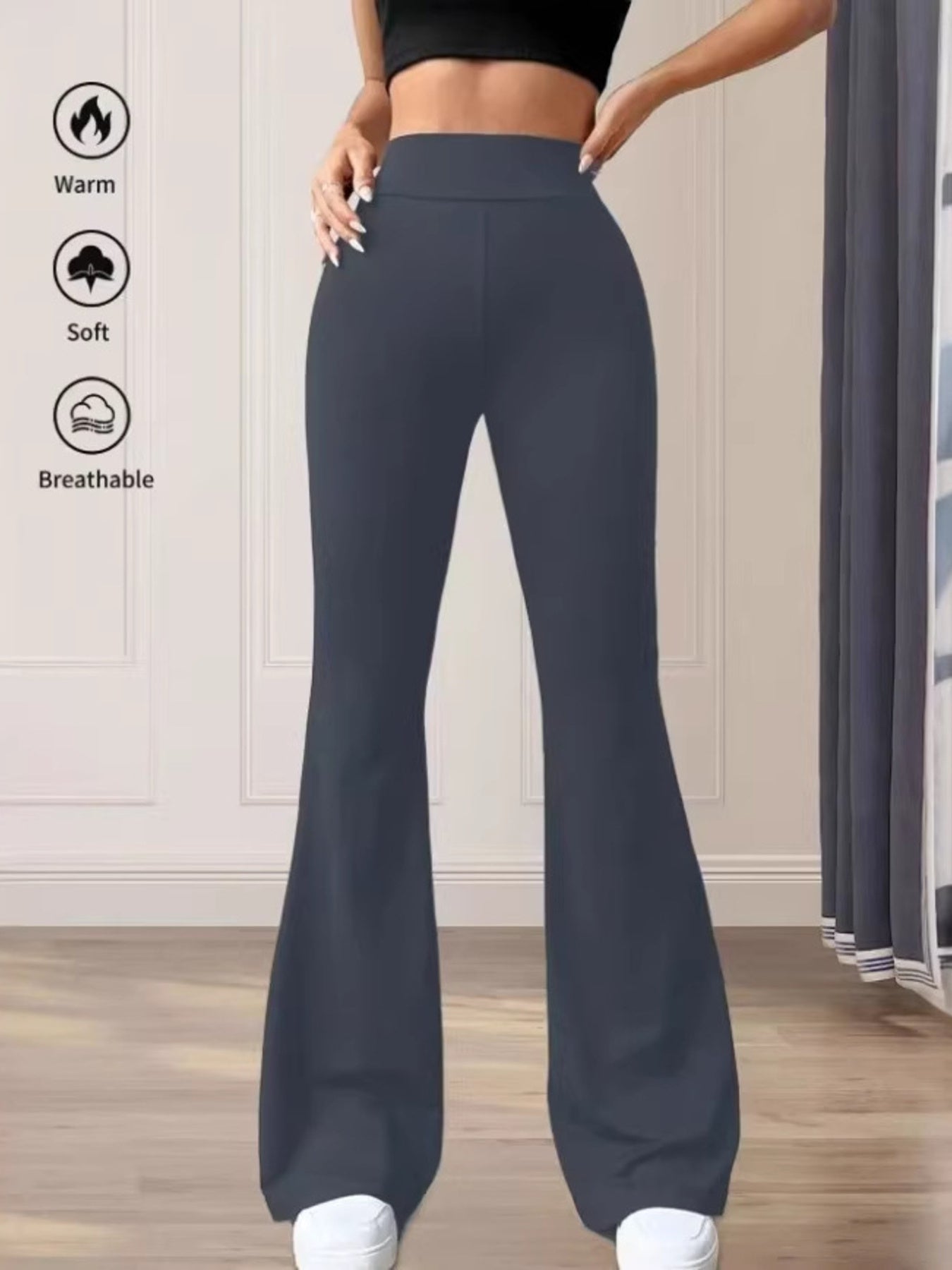 High Waist Flare Pants - Girly Tea