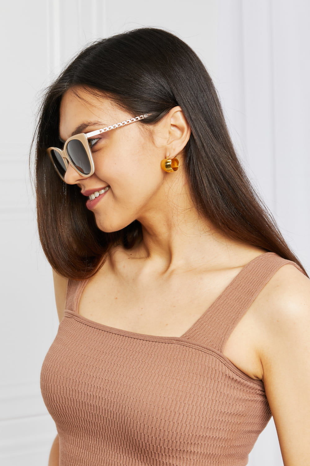 Cat-Eye Acetate Frame Sunglasses - Girly Tea