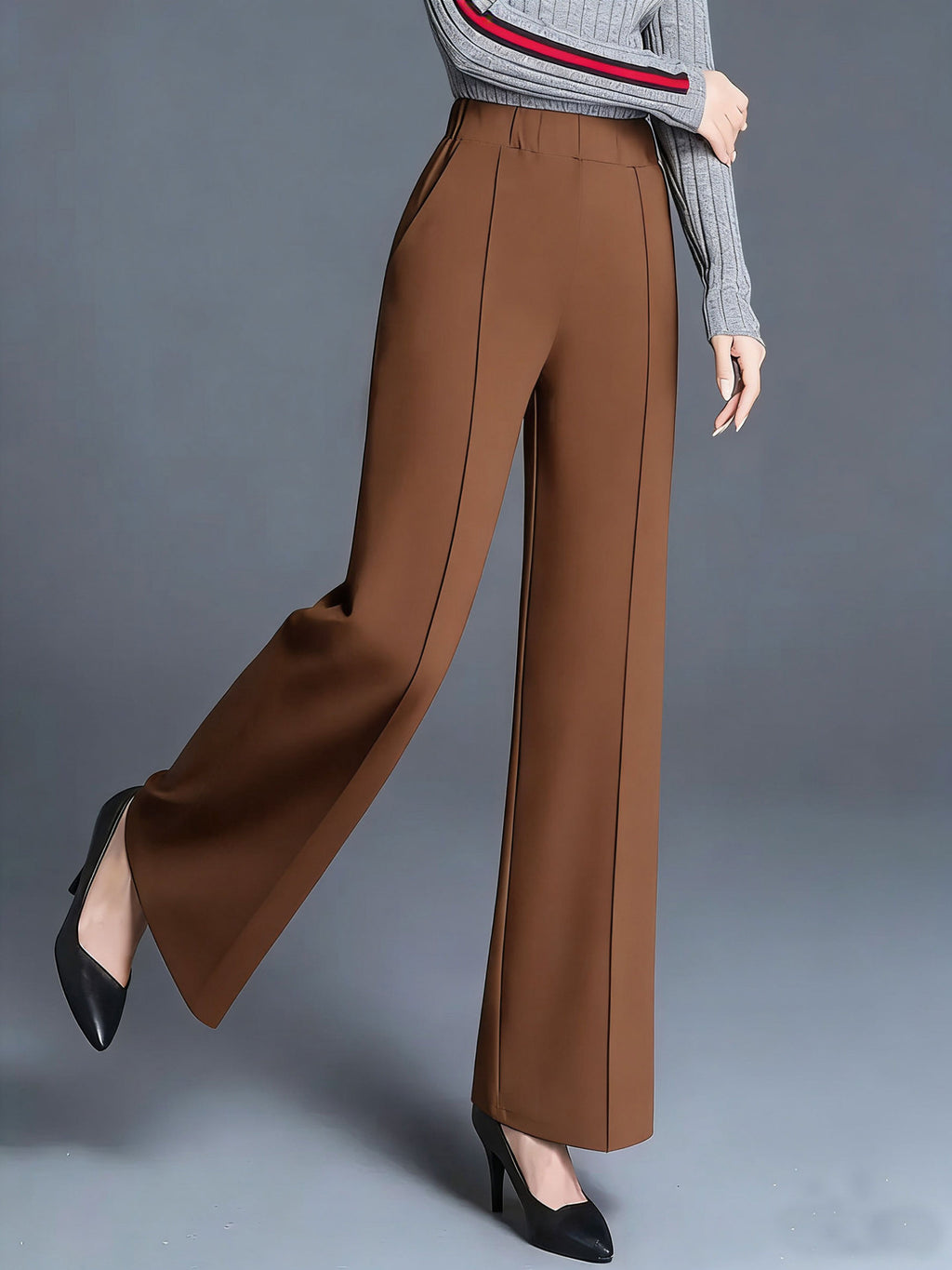 High-Waisted Wide Leg Pants - Girly Tea