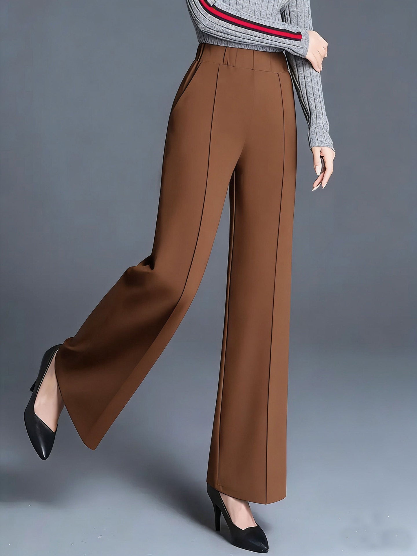 High-Waisted Wide Leg Pants - Girly Tea