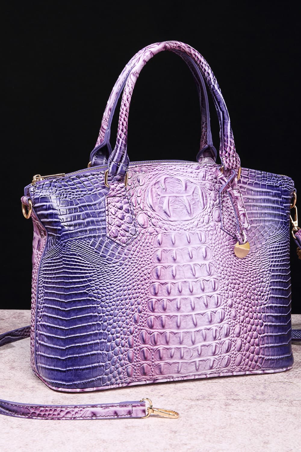 Gradient PU Leather Handbag - Girly Tea