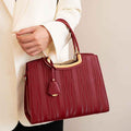Leather Top Handle Handbag