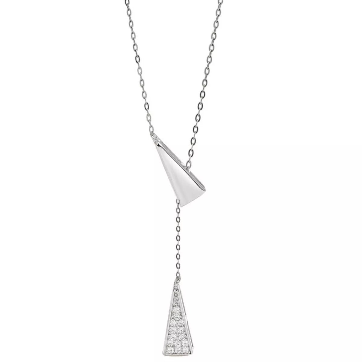 Triangle Pendant Y Necklace - Girly Tea