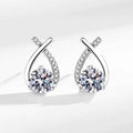 1 Carat 925 Sterling Silver Moissanite Earrings