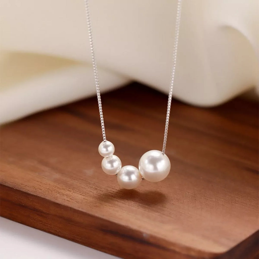 Pearl 925 Sterling Silver Necklace - Girly Tea