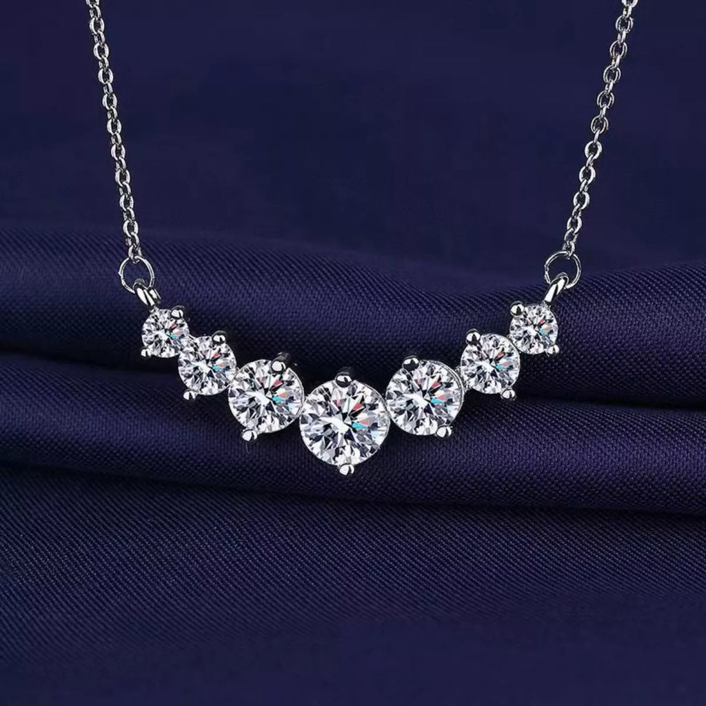 2.8 Carat Moissanite 925 Sterling Silver Necklace - Girly Tea