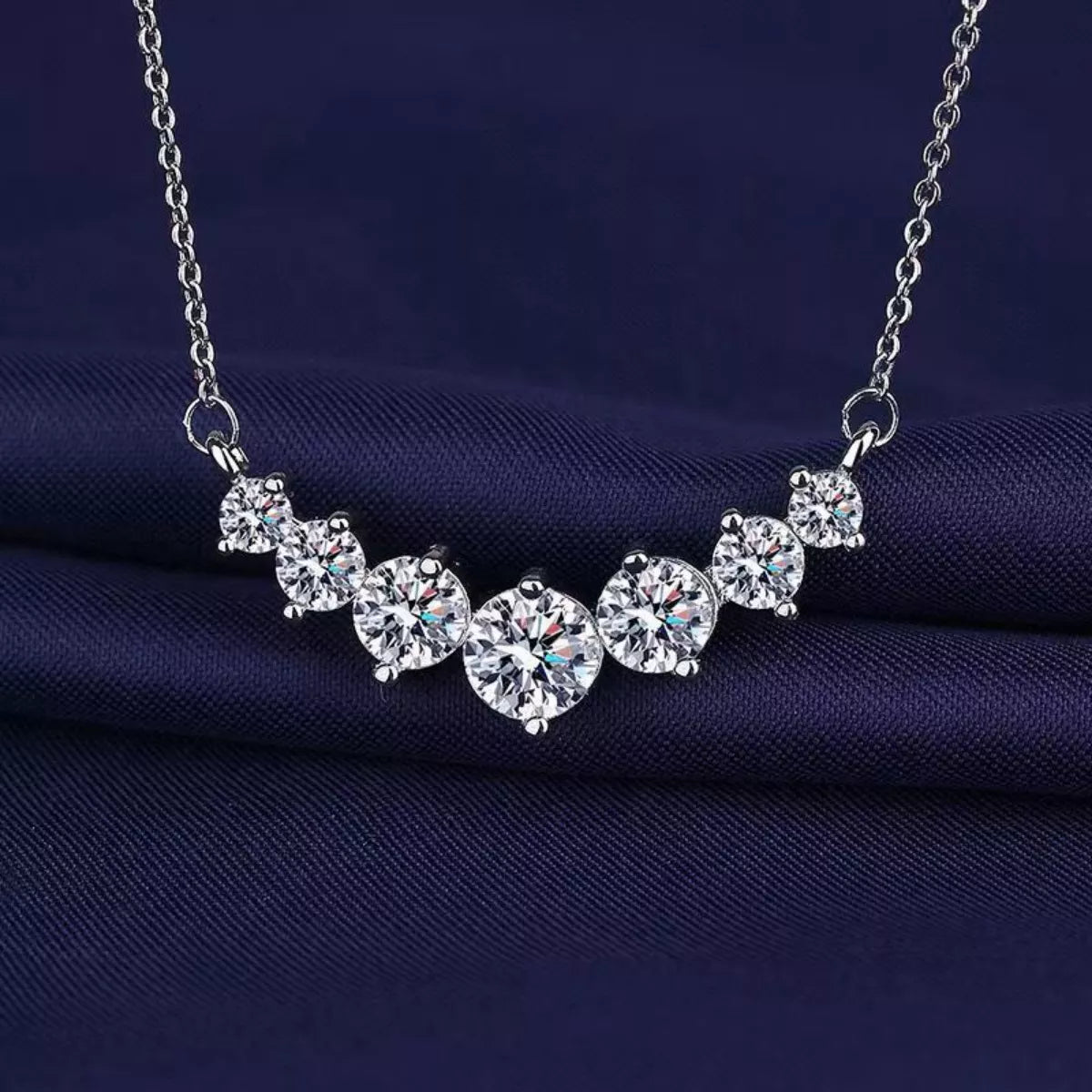 2.8 Carat Moissanite 925 Sterling Silver Necklace - Girly Tea