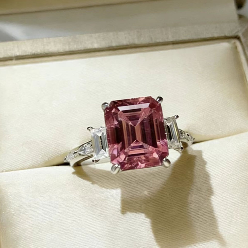 5 Carat Moissanite 925 Sterling Silver Ring - Girly Tea