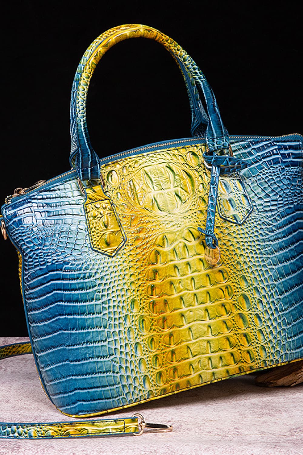 Gradient PU Leather Handbag - Girly Tea