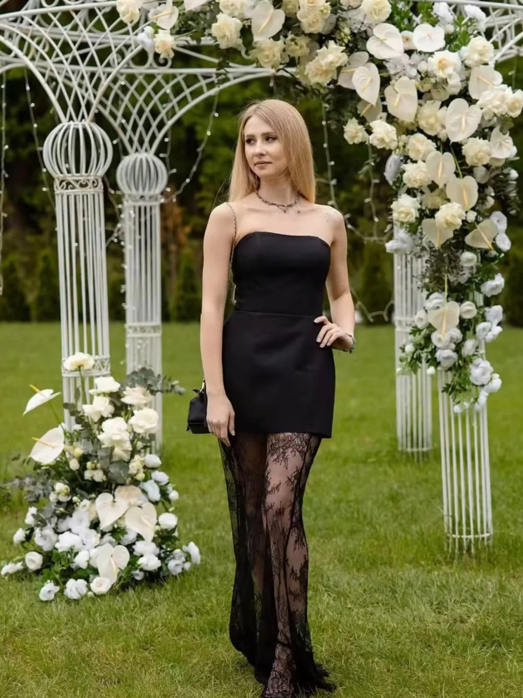 Tube Top and Lace Skirt Set - Girly Tea