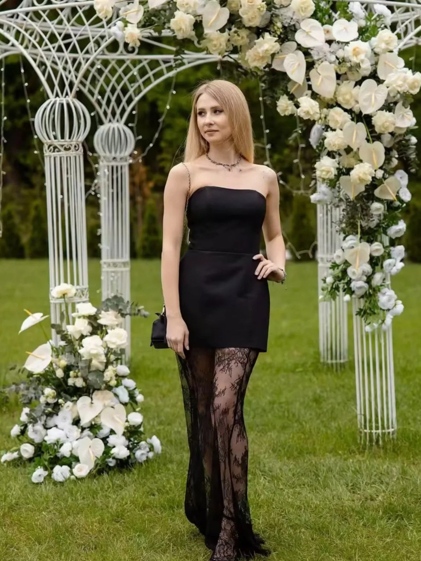 Tube Top and Lace Skirt Set - Girly Tea