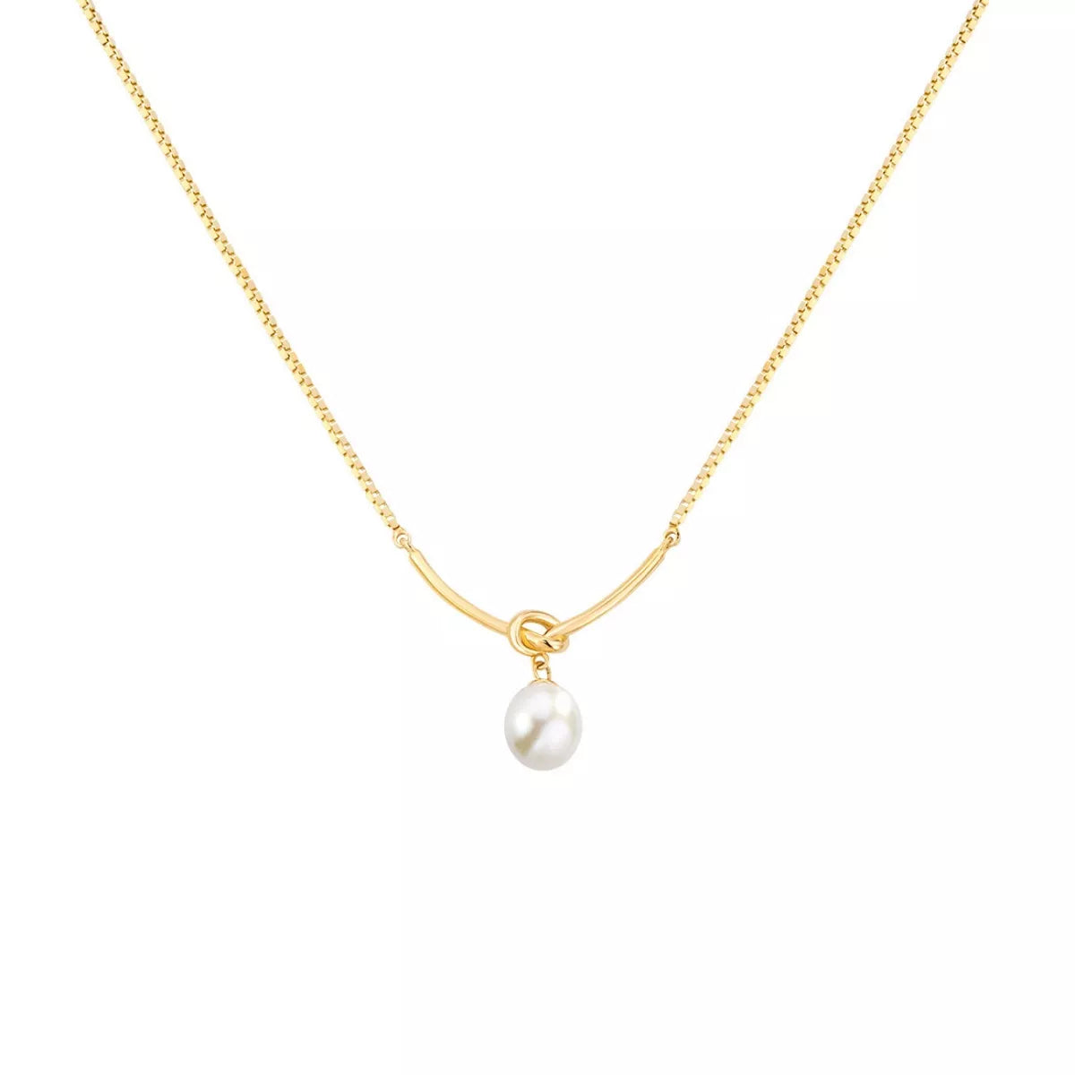 925 Sterling Silver Pearl Necklace - Girly Tea