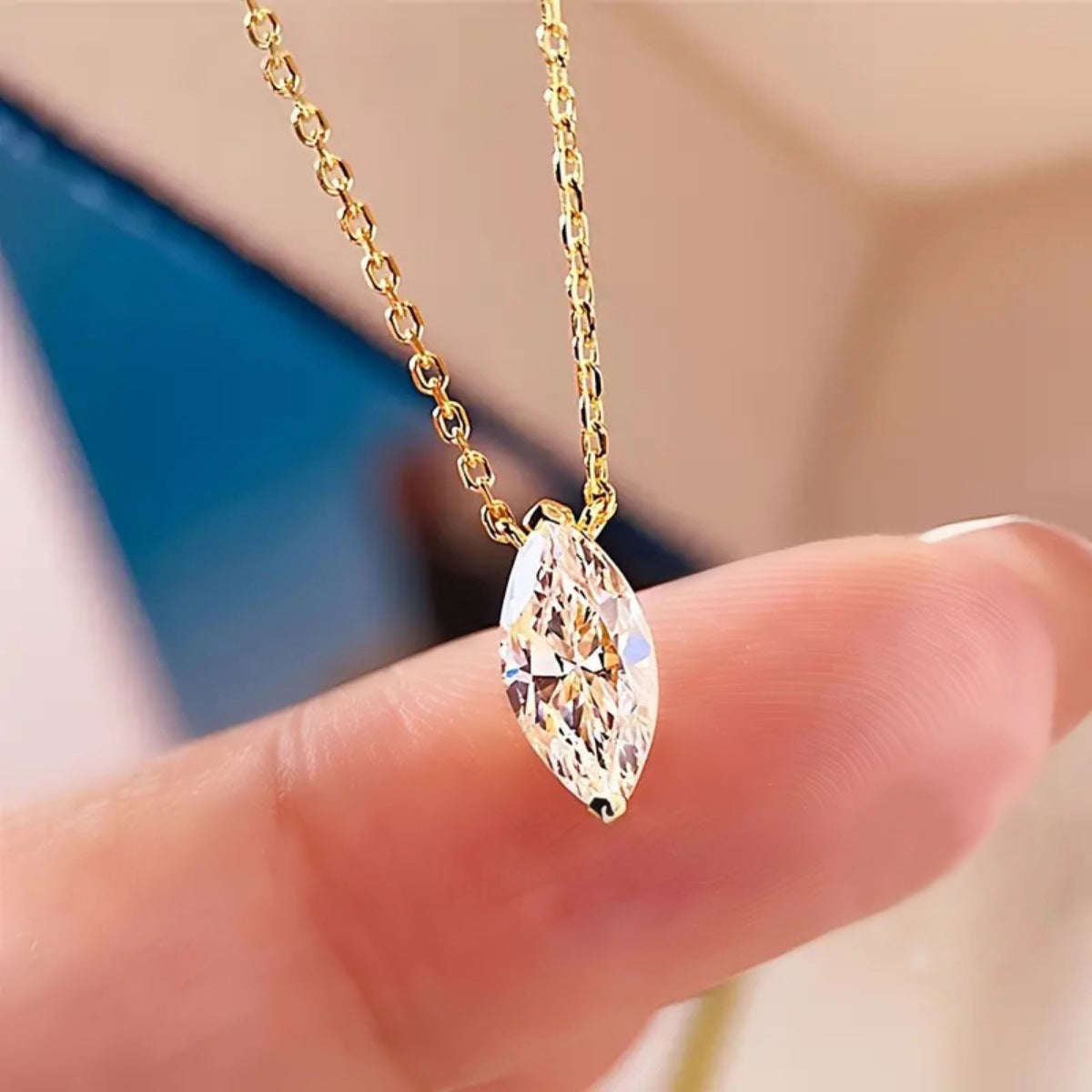 925 Sterling Silver Zircon Pendant Necklace - Girly Tea