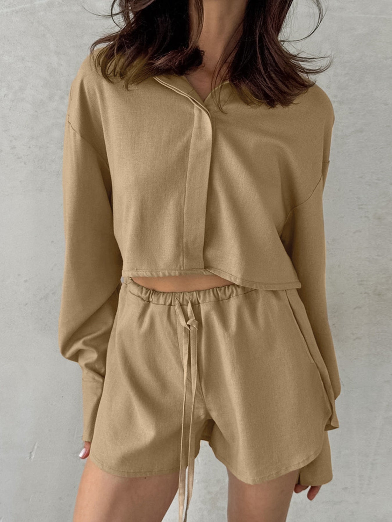 Long Sleeve Top and Shorts Set - Girly Tea