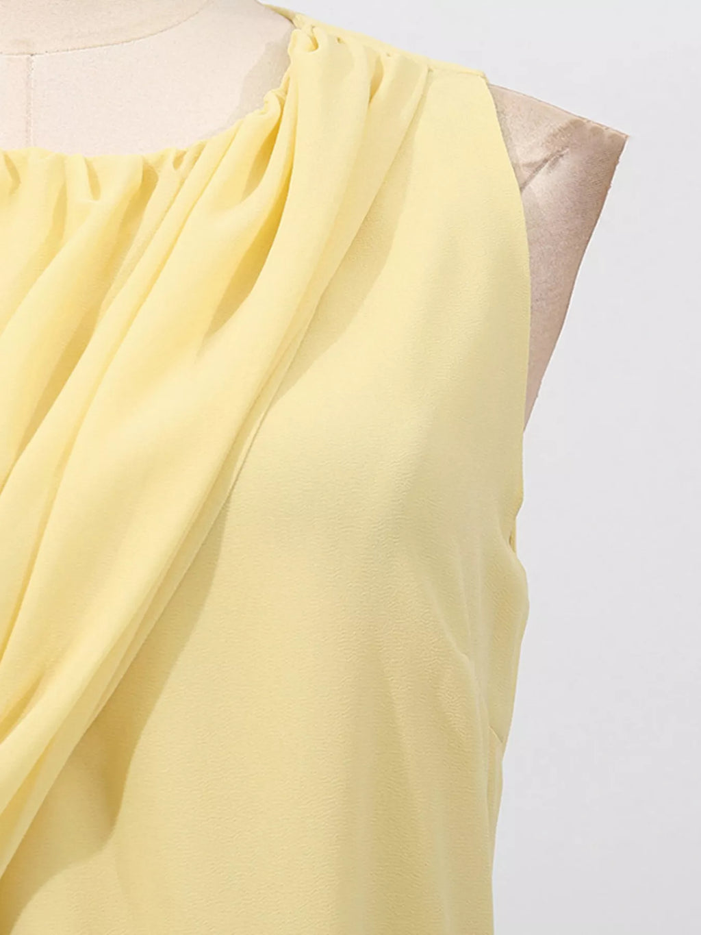 Sleeveless Ruched High-Slit Maxi Dress - Girly Tea