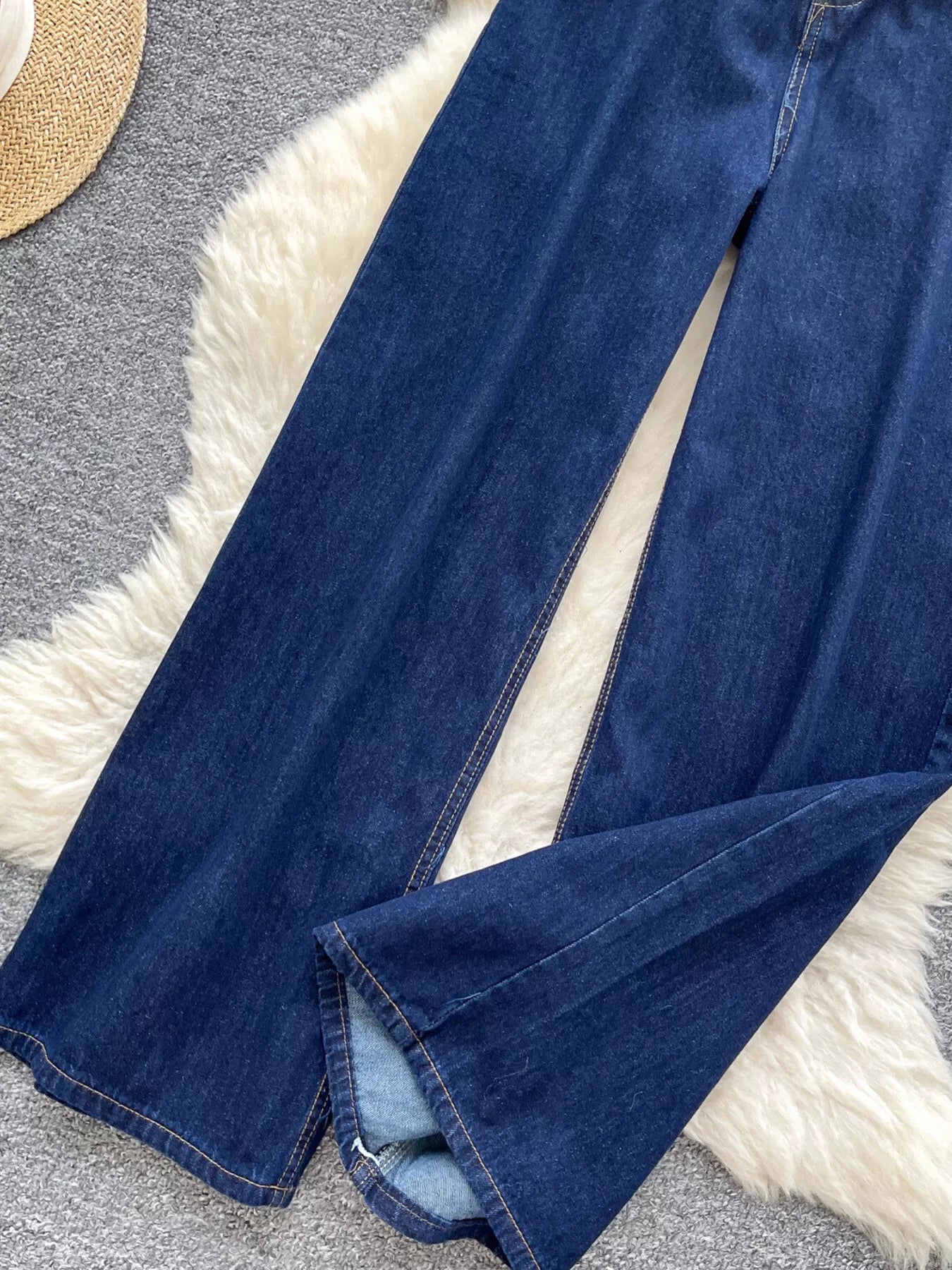 High Waist Wide Leg Jeans - Girly Tea