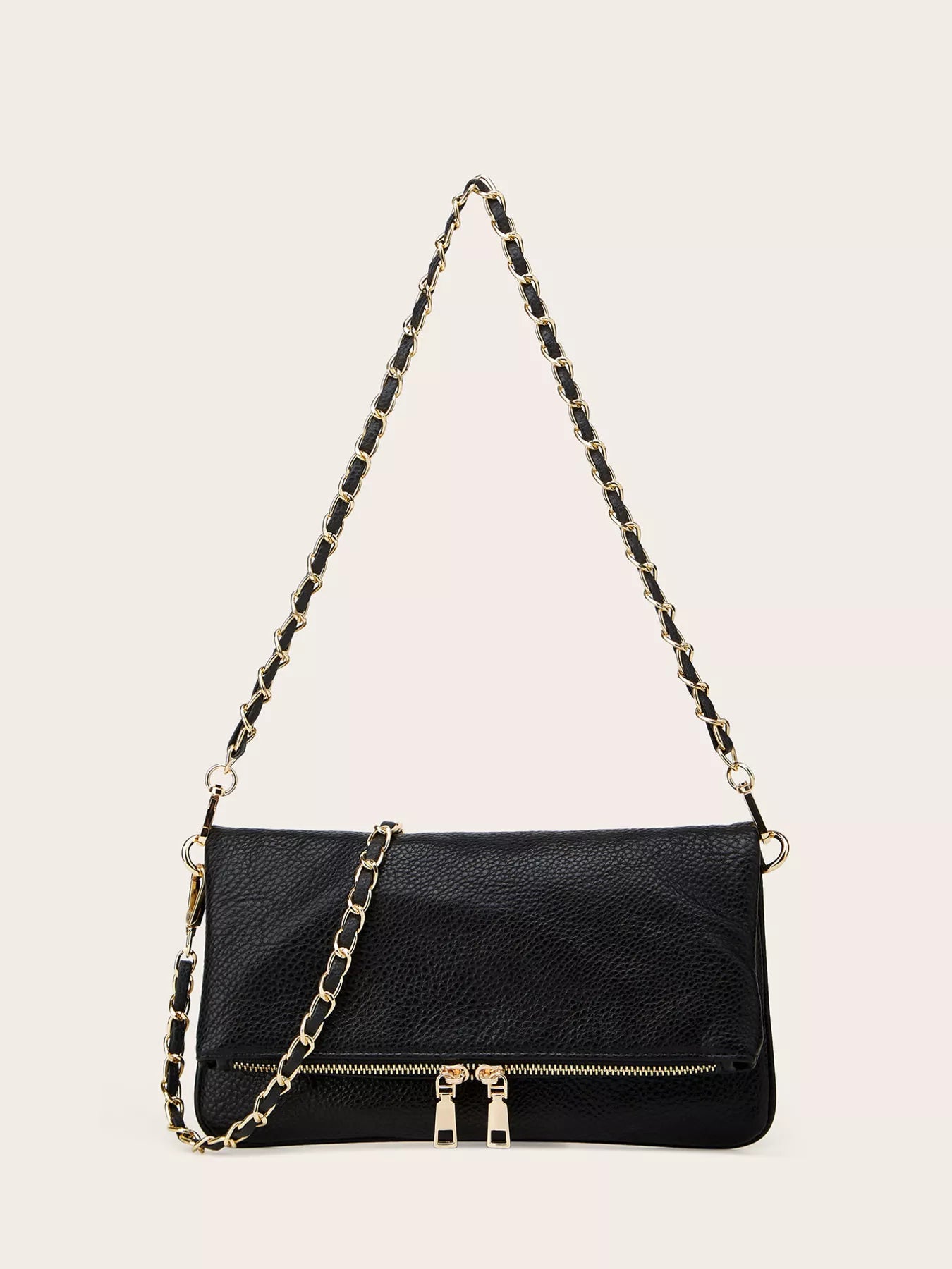 PU Leather Chain Strap Shoulder Bag - Girly Tea