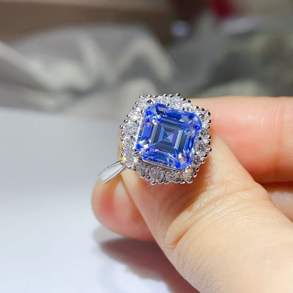 3 Carat Moissanite 925 Sterling Silver Ring - Girly Tea