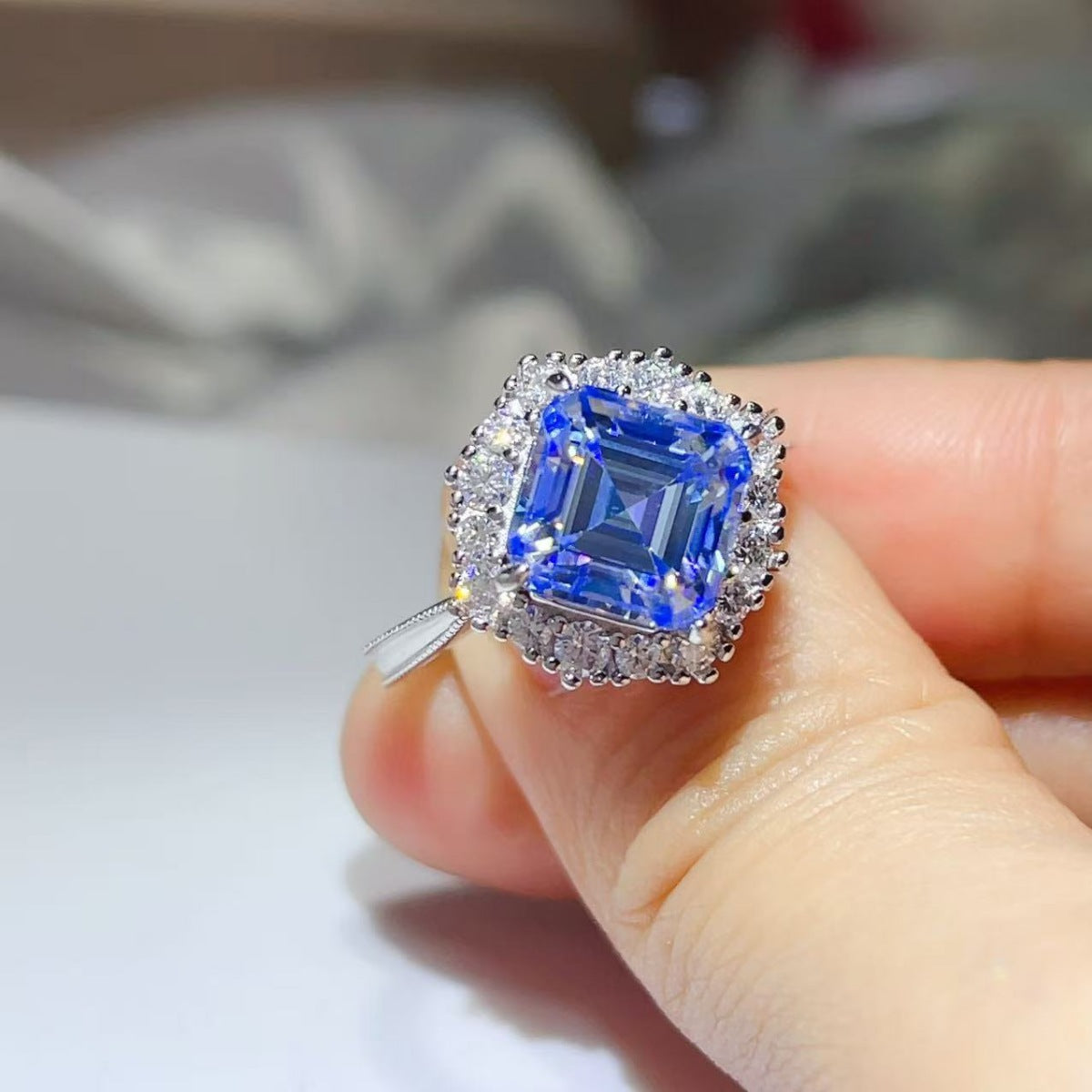 3 Carat Moissanite 925 Sterling Silver Ring - Girly Tea