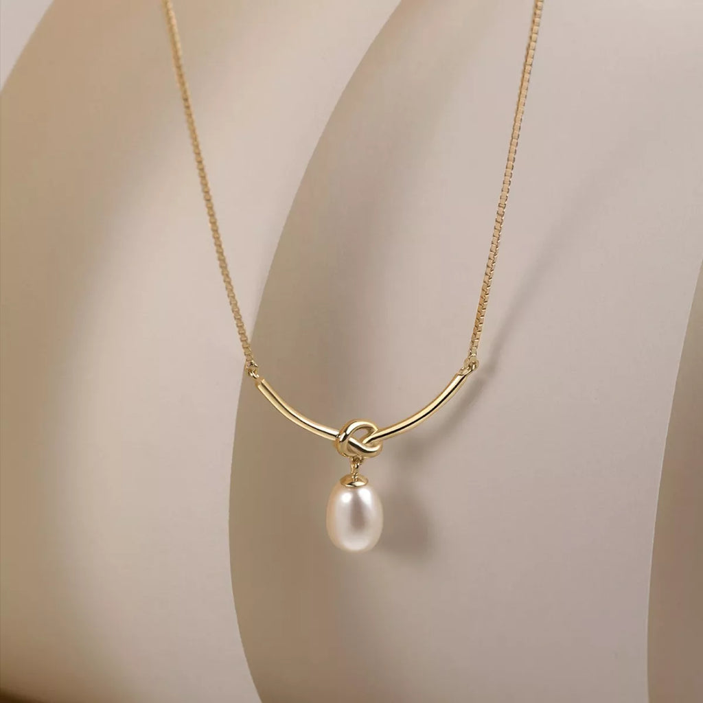 925 Sterling Silver Pearl Necklace - Girly Tea