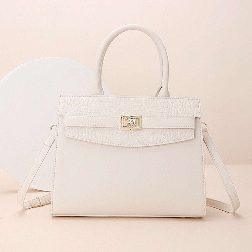 Top Handle Leather Handbag - Girly Tea