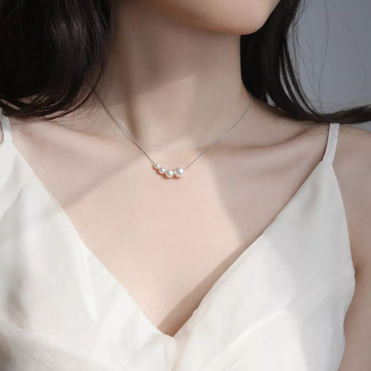 Pearl 925 Sterling Silver Necklace - Girly Tea