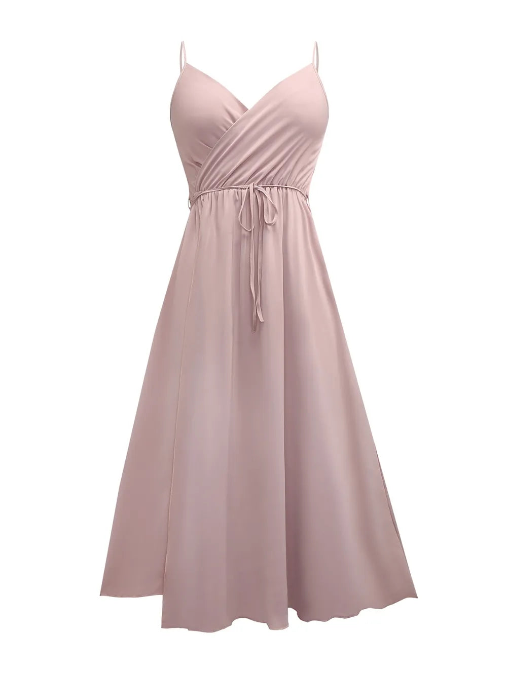 Honey Tied Surplice Sleeveless Midi Cami Dress - Girly Tea