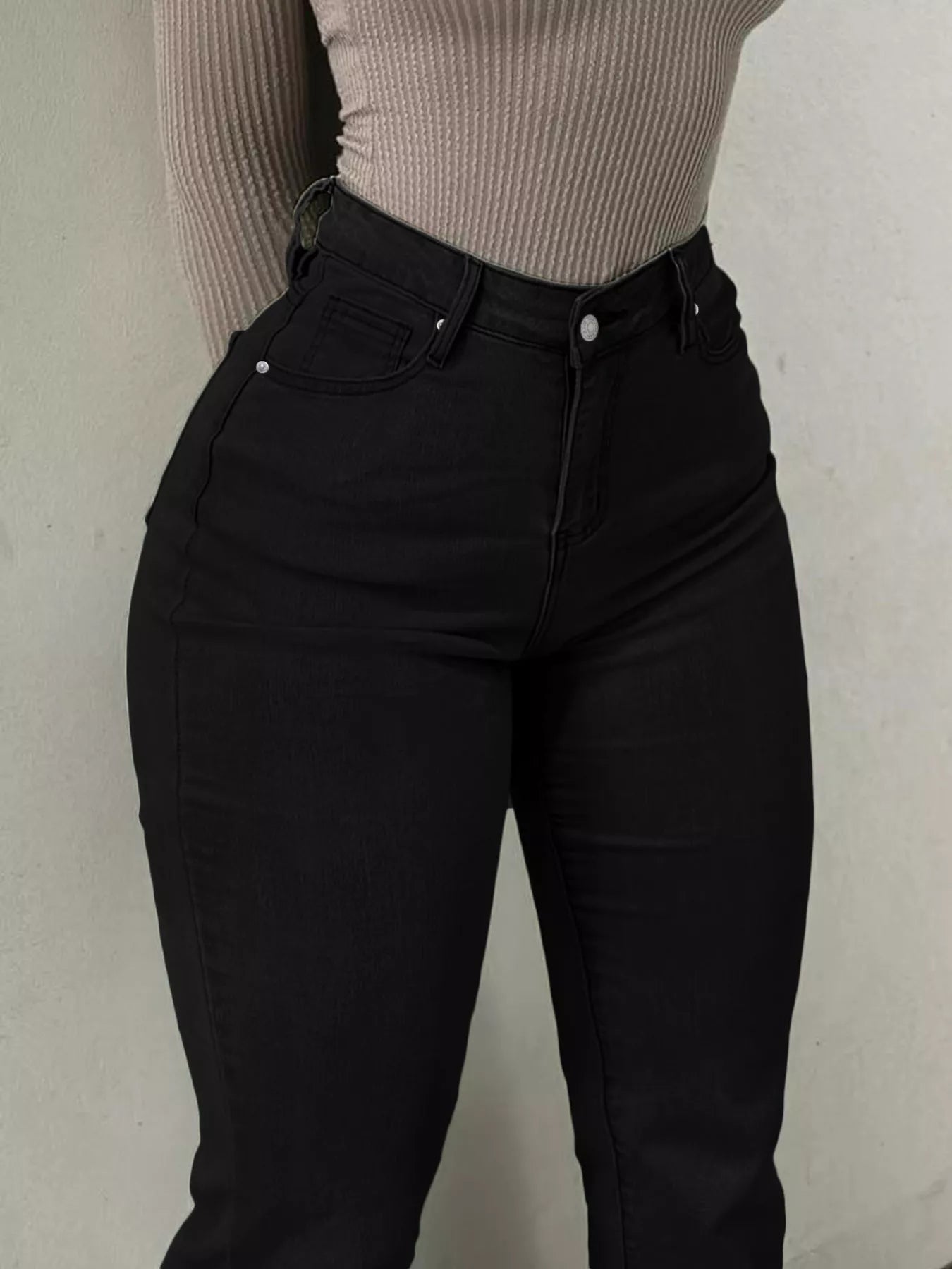 High-Waisted Flare Leg Jeans - Girly Tea
