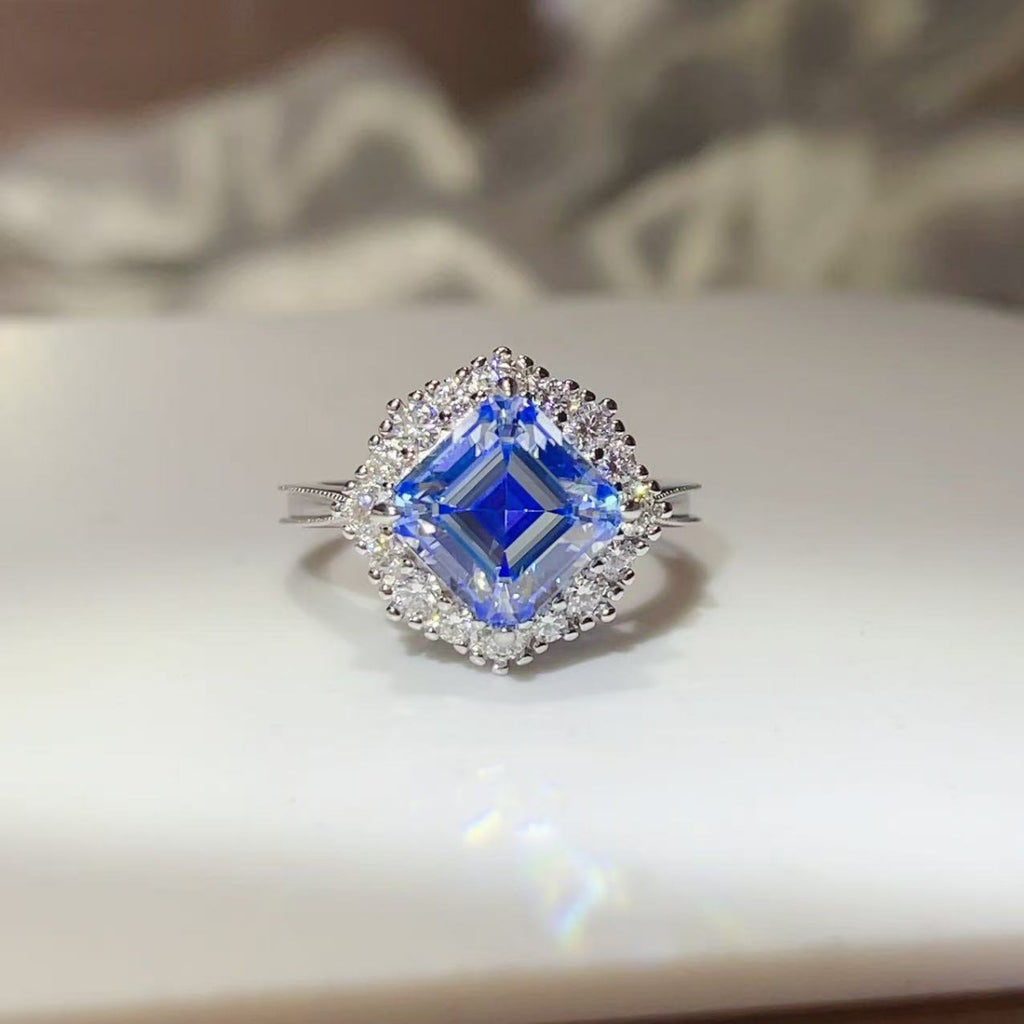 3 Carat Moissanite 925 Sterling Silver Ring - Girly Tea