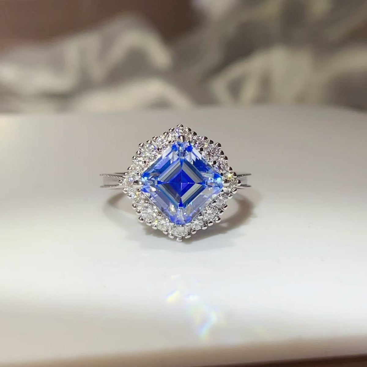 3 Carat Moissanite 925 Sterling Silver Ring - Girly Tea