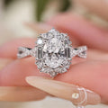 1 Carat Moissanite 925 Sterling Silver Ring - Girly Tea