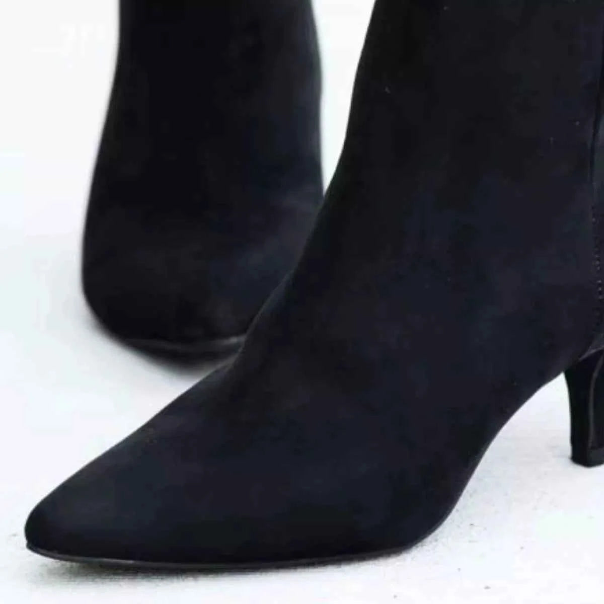 Point Toe Kitten Heels Boots