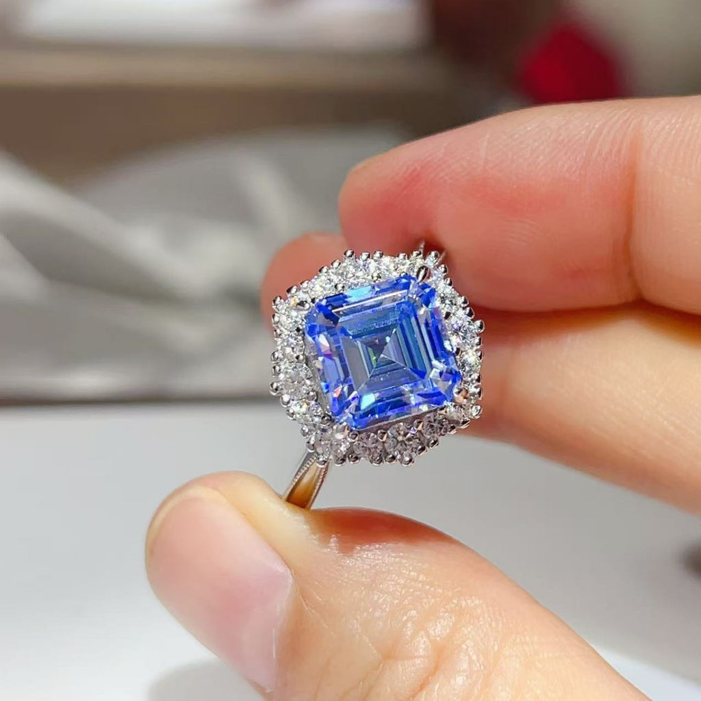 3 Carat Moissanite 925 Sterling Silver Ring - Girly Tea