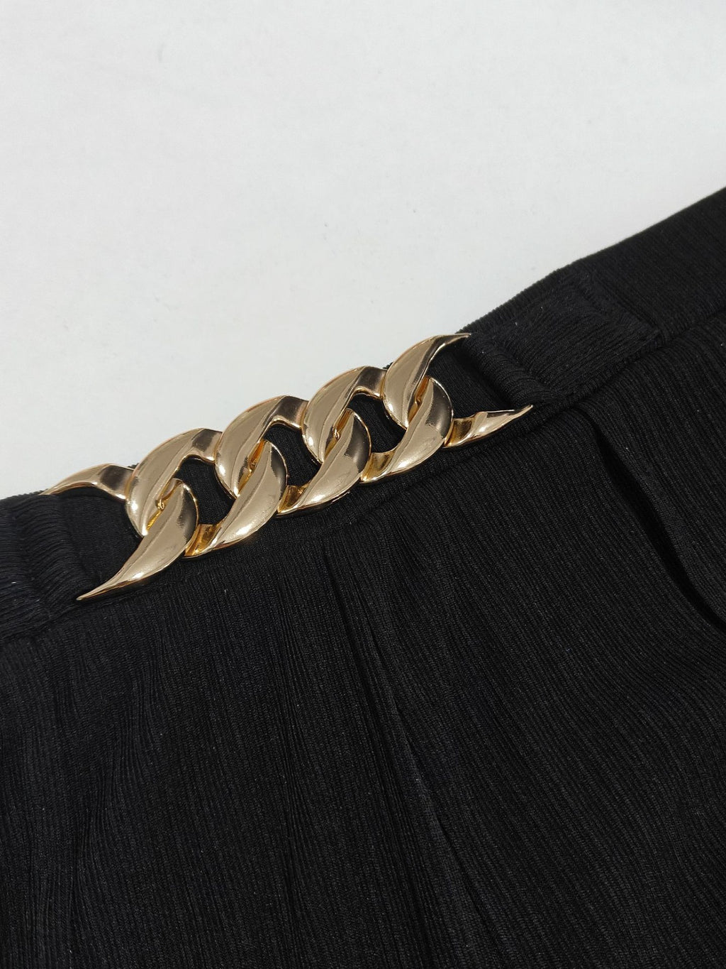 Plus Size Chain-Waist Wide-Leg Pants - Girly Tea