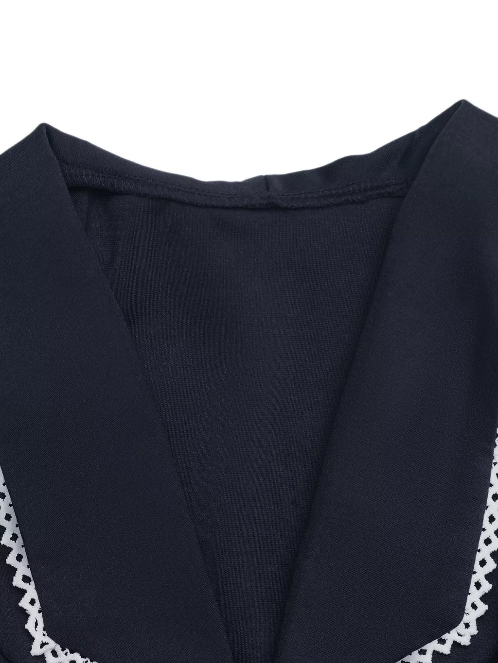 Lace Trim Tie-Front Vest - Girly Tea